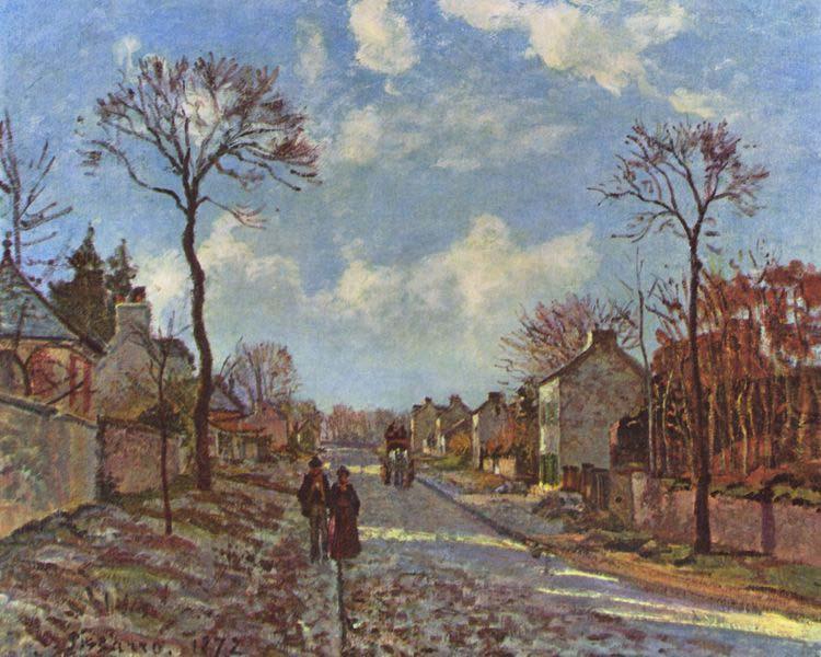 Camille Pissarro Strabe von Louveciennes oil painting picture